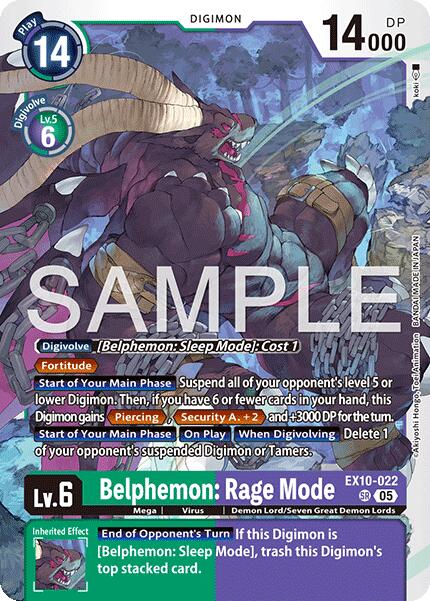 Belphemon: Rage Mode [EX10-022] [Sinister Order] | Total Play
