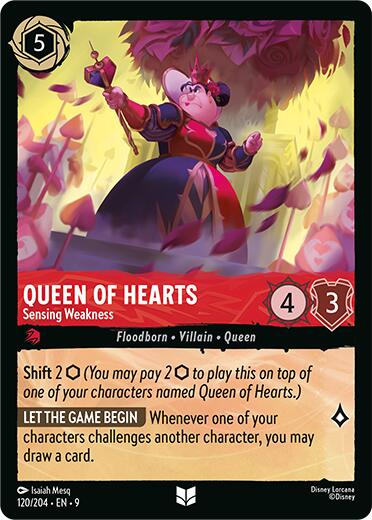 Queen of Hearts - Sensing Weakness (120/204) [Fabled] | Total Play