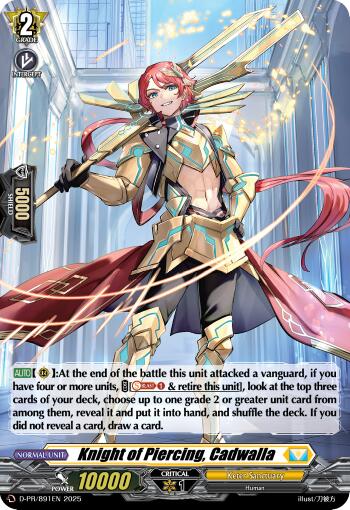 Knight of Piercing, Cadwalla (Foil) (D-PR/891EN) [D Promo Cards] | Total Play