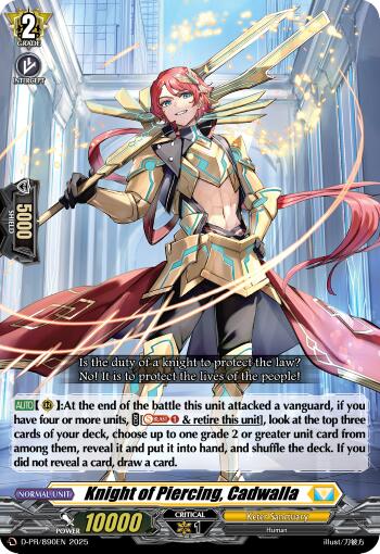 Knight of Piercing, Cadwalla (D-PR/890EN) [D Promo Cards] | Total Play