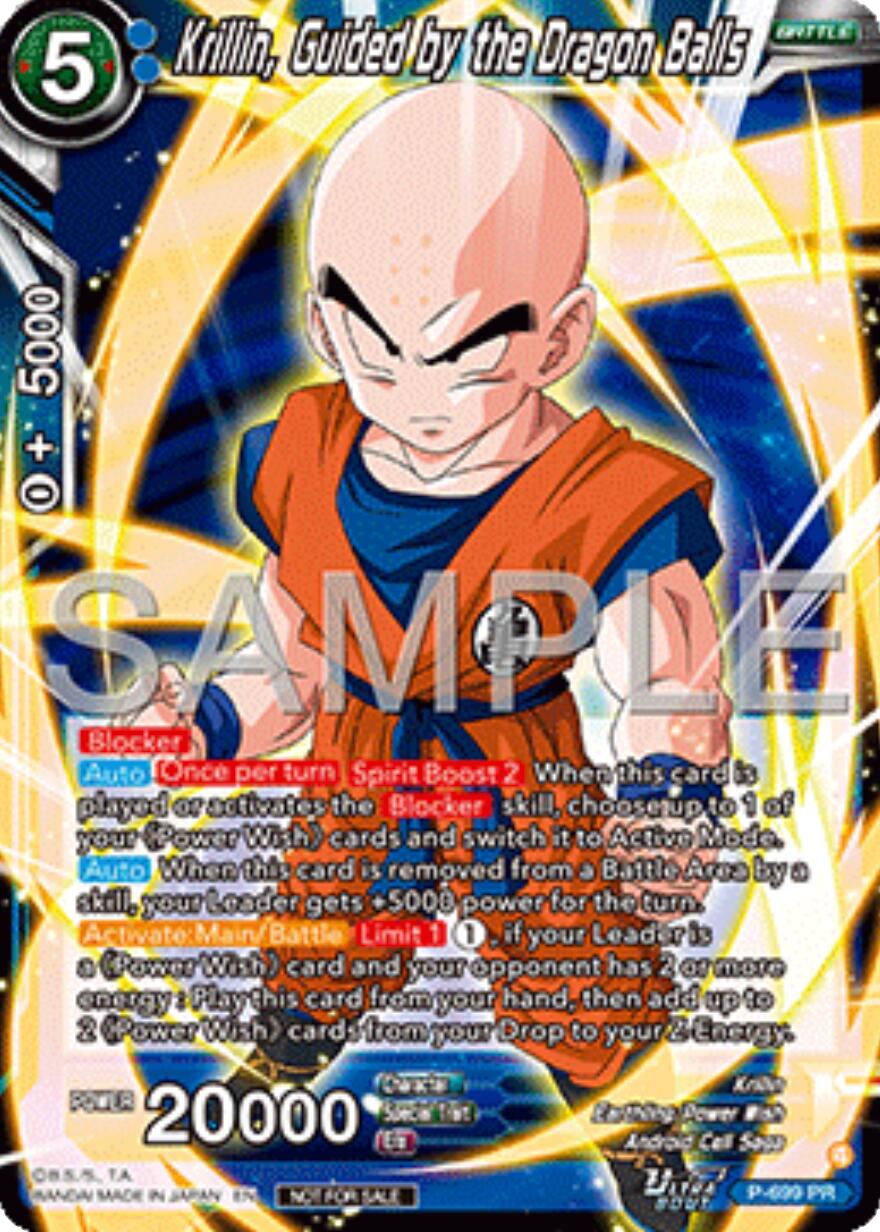 Krillin, Guided by the Dragon Balls (Ultra-Bout Series Tournament Pack Vol.13) (P-699) [Tournament Promotion Cards] | Total Play