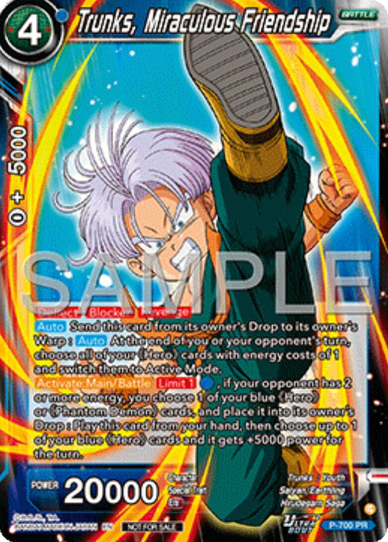Trunks, Miraculous Friendship (Ultra-Bout Series Tournament Pack Vol.13) (P-700) [Tournament Promotion Cards] | Total Play