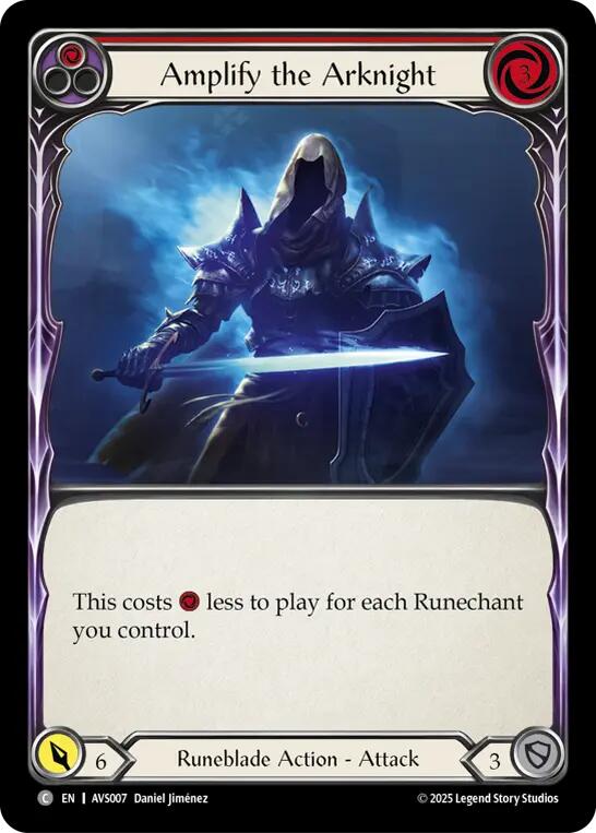 Amplify the Arknight (Red) [AVS007] (Armory Deck: Legends Viserai) | Total Play