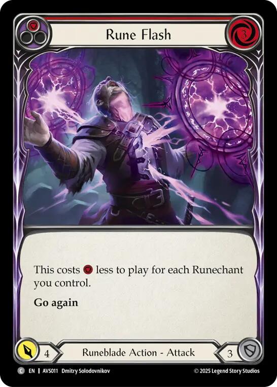 Rune Flash (Red) [AVS011] (Armory Deck: Legends Viserai) | Total Play