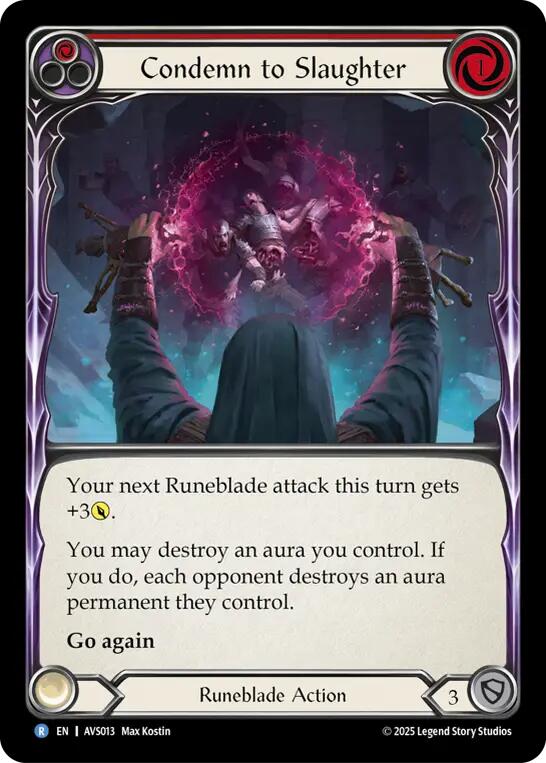 Condemn to Slaughter (Red) [AVS013] (Armory Deck: Legends Viserai) | Total Play
