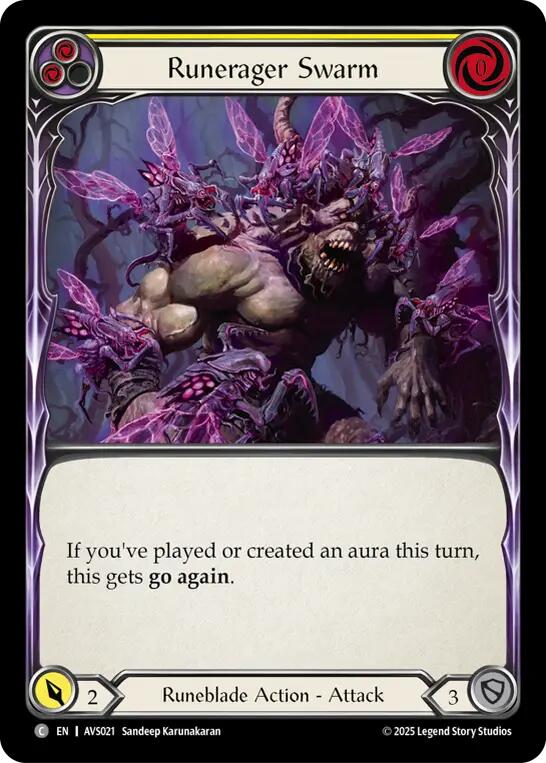 Runerager Swarm (Yellow) [AVS021] (Armory Deck: Legends Viserai) | Total Play