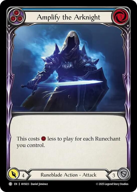 Amplify the Arknight (Blue) [AVS023] (Armory Deck: Legends Viserai) | Total Play