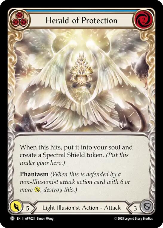 Herald of Protection (Blue) [APR021] (Armory Deck: Legends Prism) | Total Play