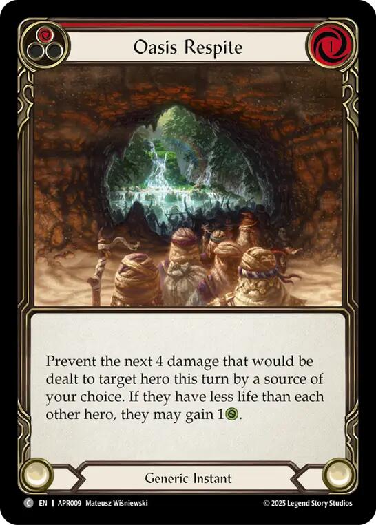 Oasis Respite (Red) [APR009] (Armory Deck: Legends Prism) | Total Play