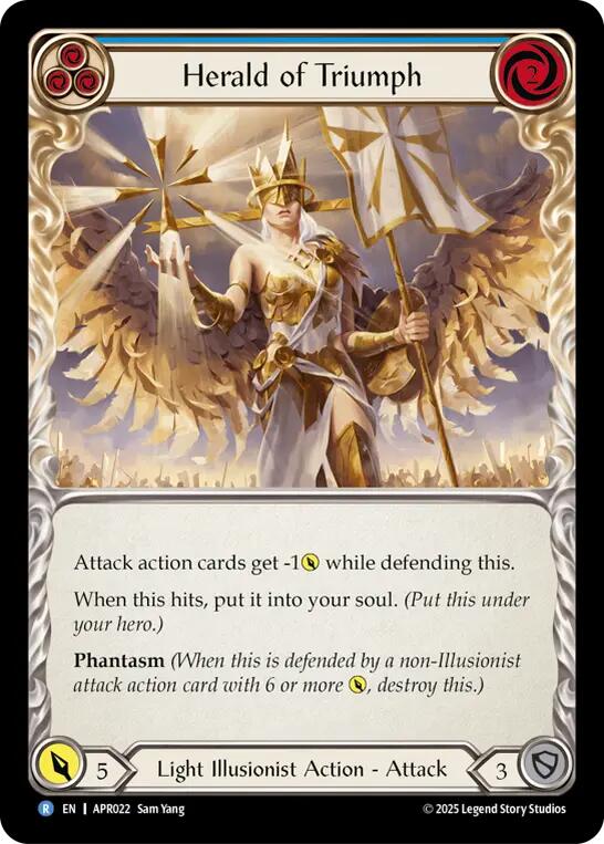 Herald of Triumph (Blue) [APR022] (Armory Deck: Legends Prism) | Total Play