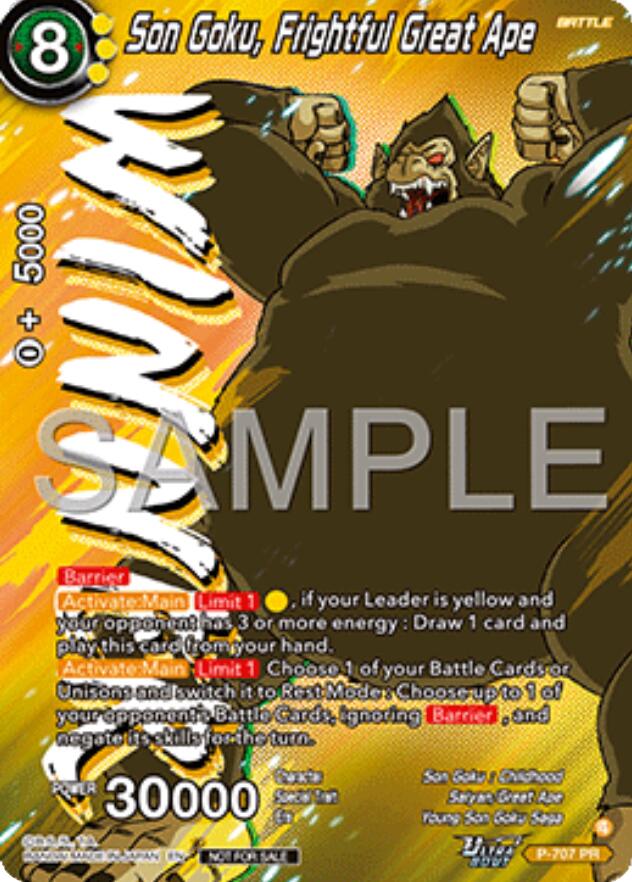 Son Goku, Frightful Great Ape (Ultra-Bout Series Tournament Pack Vol.13) (Winner) (P-707) [Tournament Promotion Cards] | Total Play