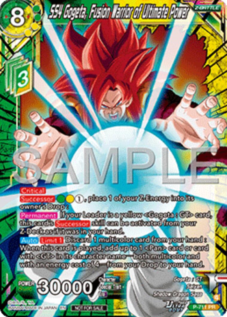 SS4 Gogeta, Fusion Warrior of Ultimate Power (Ultra-Bout Series Tournament Pack Vol.13) (P-711) [Tournament Promotion Cards] | Total Play