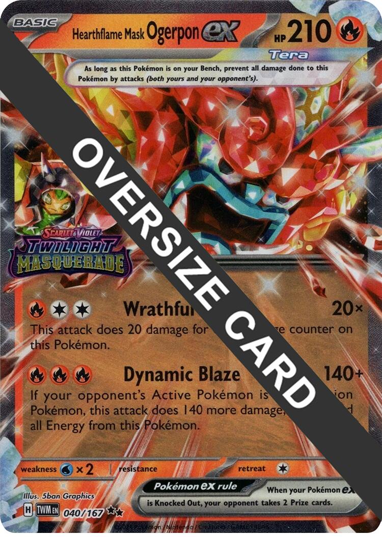 Hearthflame Mask Ogerpon ex (040/167) (Jumbo Card) [Scarlet & Violet: Twilight Masquerade] | Total Play