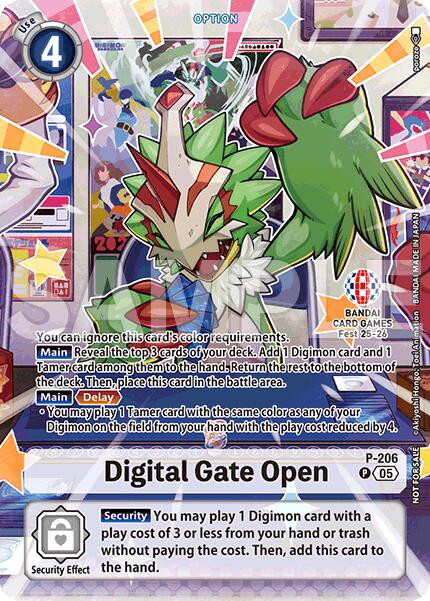 Digital Gate Open [P-206] (BANDAI Card Games Fest 25-26) [Digimon Demo Deck Exclusive Cards] | Total Play
