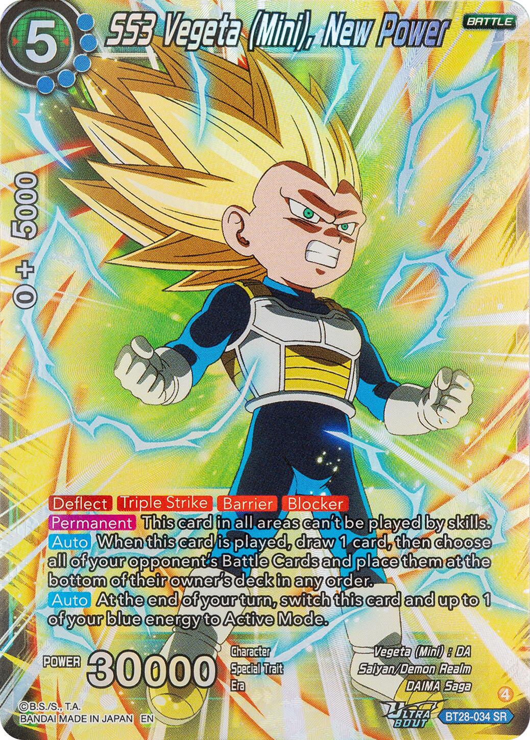 SS3 Vegeta (Mini), New Power (BT28-034) [Prismatic Clash] | Total Play