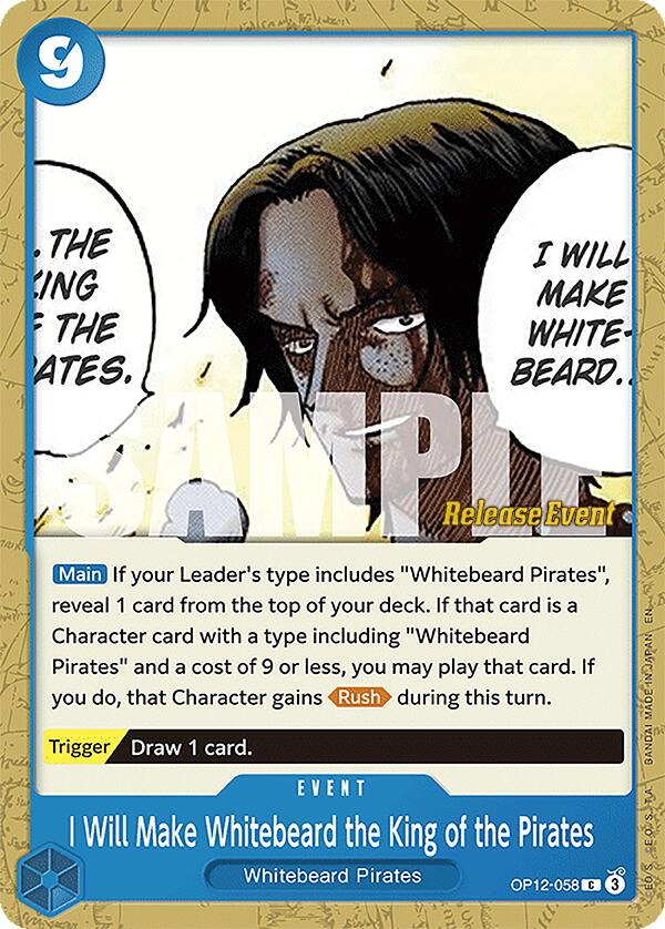 I Will Make Whitebeard the King of the Pirates [Legacy of the Master Release Event Cards] | Total Play