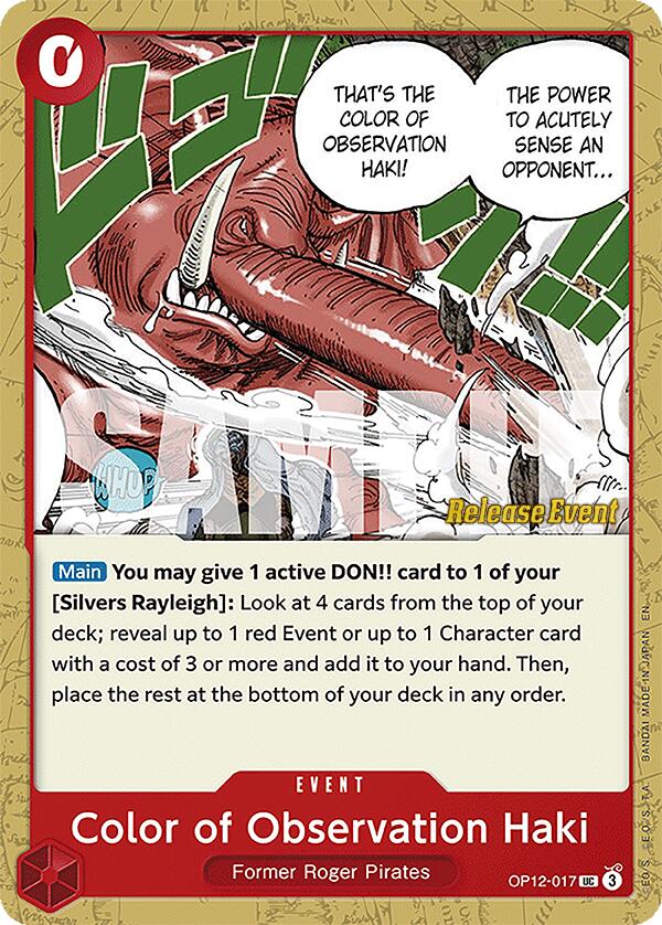 Color of Observation Haki [Legacy of the Master Release Event Cards] | Total Play