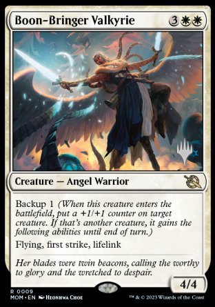 Boon-Bringer Valkyrie (Promo Pack) [March of the Machine Promos] | Total Play