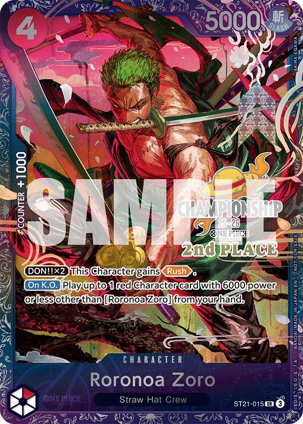 Roronoa Zoro (CS 25-26 2nd Place) [One Piece Promotion Cards] | Total Play