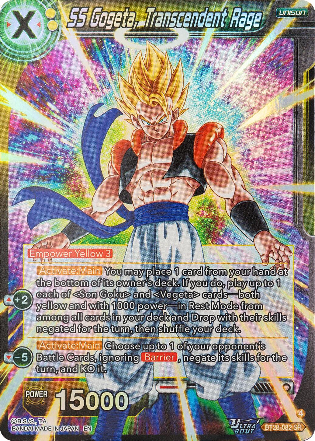 SS Gogeta, Transcendent Rage (BT28-082) [Prismatic Clash] | Total Play