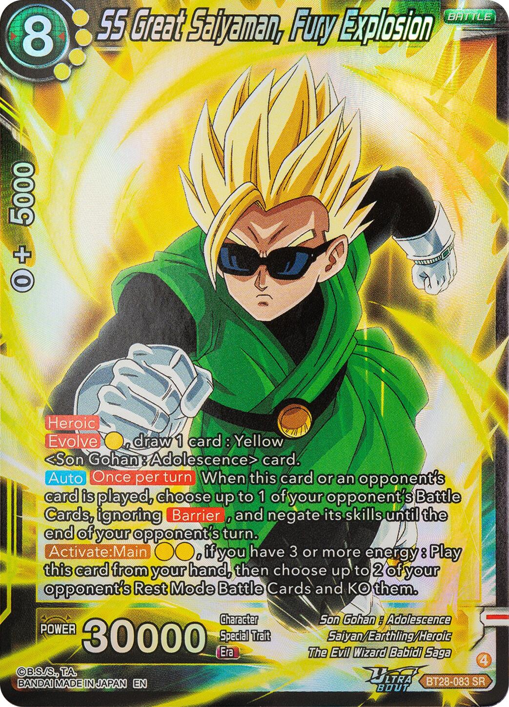 SS Great Saiyaman, Fury Explosion (BT28-083) [Prismatic Clash] | Total Play
