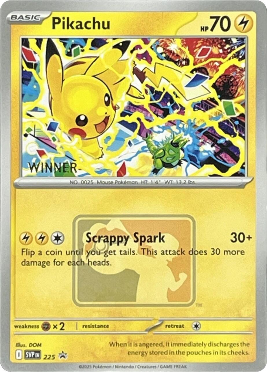 Pikachu (225) (World Championship 2025) [Winner] [Scarlet & Violet: Black Star Promos] | Total Play