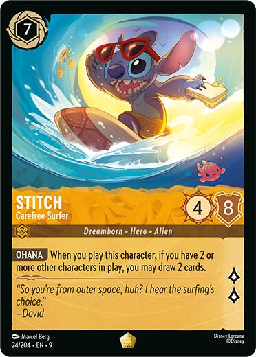 Stitch - Carefree Surfer (24/204) [Fabled] | Total Play