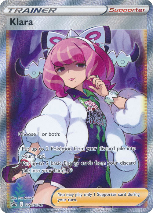 Klara (SWSH302) (Full Art) [Sword & Shield: Black Star Promos] | Total Play