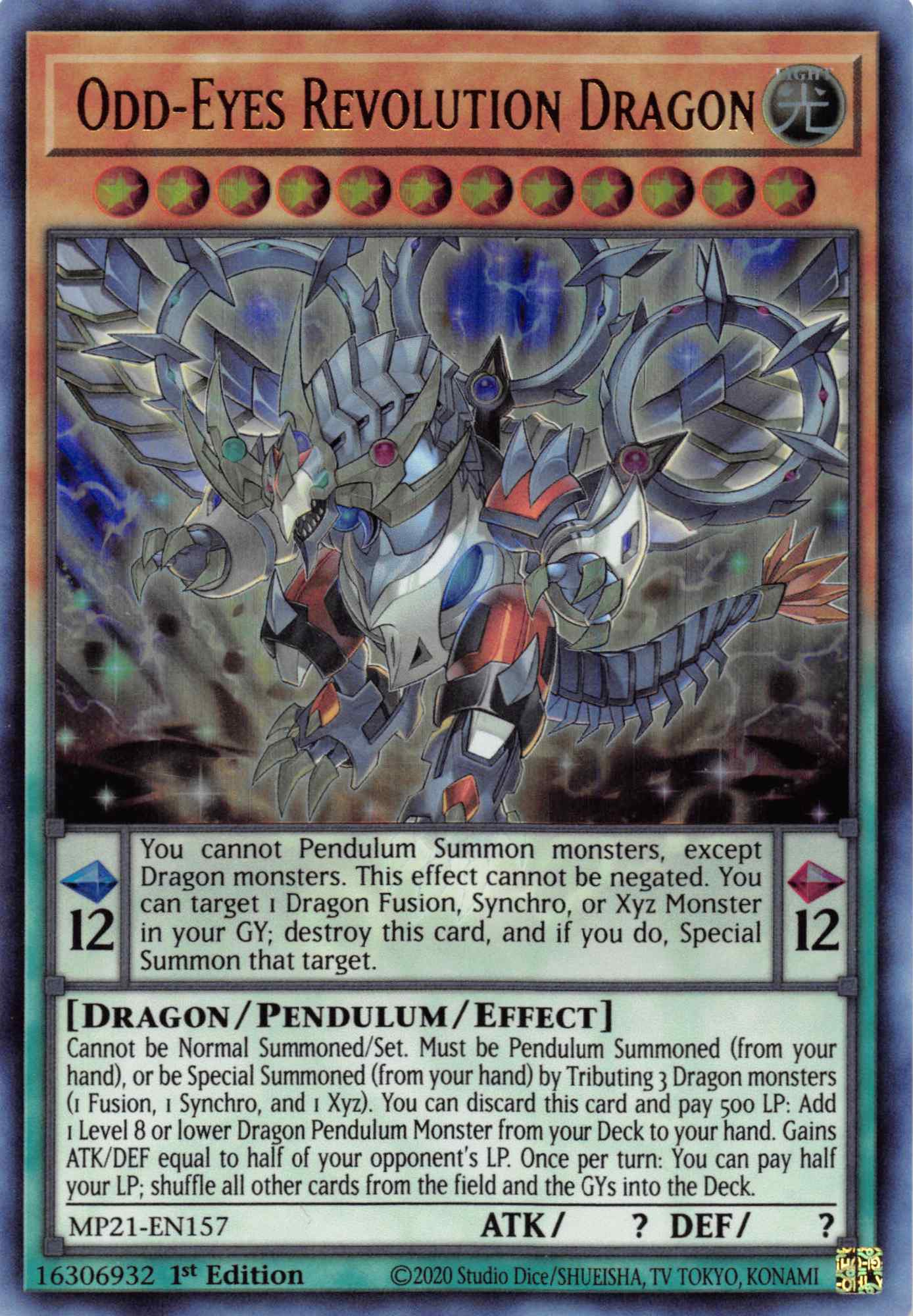 Odd-Eyes Revolution Dragon [MP21-EN157] Ultra Rare | Total Play