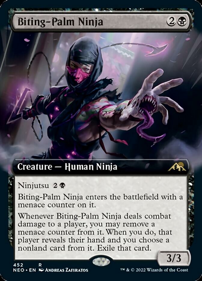 Biting-Palm Ninja (Extended Art) [Kamigawa: Neon Dynasty] | Total Play