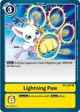 Lightning Paw [BT2-097] (Revision Pack 2021) [Release Special Booster Promos] | Total Play