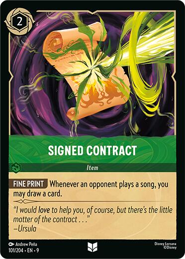 Signed Contract (101/204) [Fabled] | Total Play
