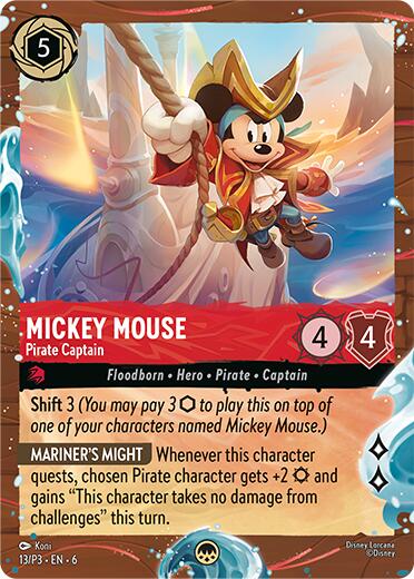 Mickey Mouse - Pirate Captain (Disney Cruise Promo) (13/P3) [Promo Cards] | Total Play