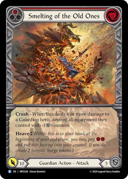 Smelting of the Old Ones (Extended Art) [MPG028] (Mastery Pack Guardian)  Rainbow Foil | Total Play
