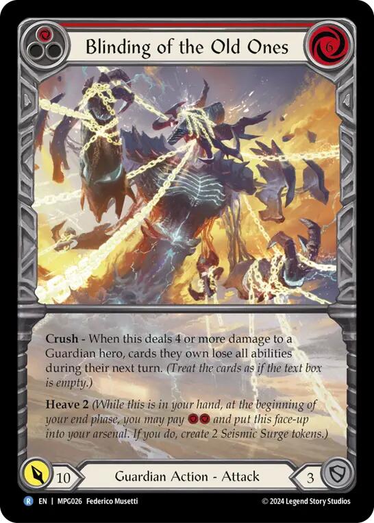 Blinding of the Old Ones (Extended Art) [MPG026] (Mastery Pack Guardian)  Rainbow Foil | Total Play