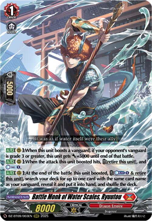 Battle Monk of Water Scales, Ryuutou (DZ-BT09/003EN) [Super Brave Detonation] | Total Play