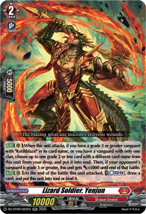 Lizard Soldier, Yenjun (DZ-BT09/022EN) [Super Brave Detonation] | Total Play
