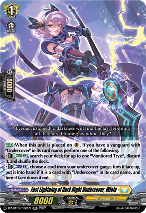 Fast Lightning of Dark Night Undercover, Wiola (DZ-BT09/036EN) [Super Brave Detonation] | Total Play
