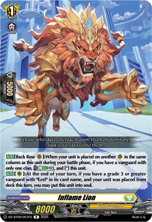 Inflame Lion (DZ-BT09/057EN) [Super Brave Detonation] | Total Play