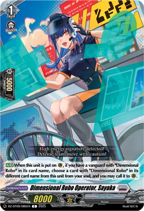 Dimensional Robo Operator, Sayaka (DZ-BT09/085EN) [Super Brave Detonation] | Total Play
