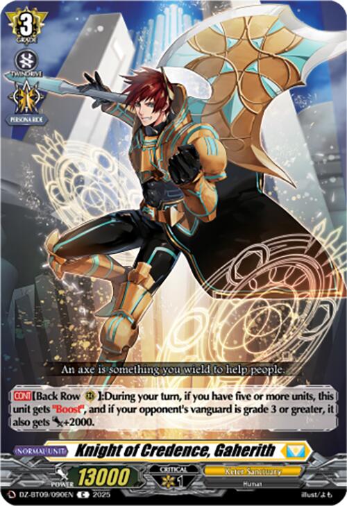 Knight of Credence, Gaherith (DZ-BT09/090EN) [Super Brave Detonation] | Total Play