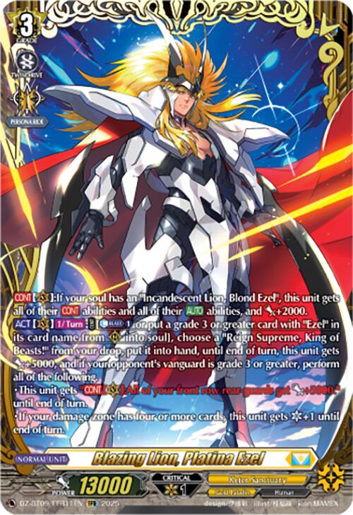 Blazing Lion, Platina Ezel (DZ-BT09/FFR11EN) [Super Brave Detonation] | Total Play