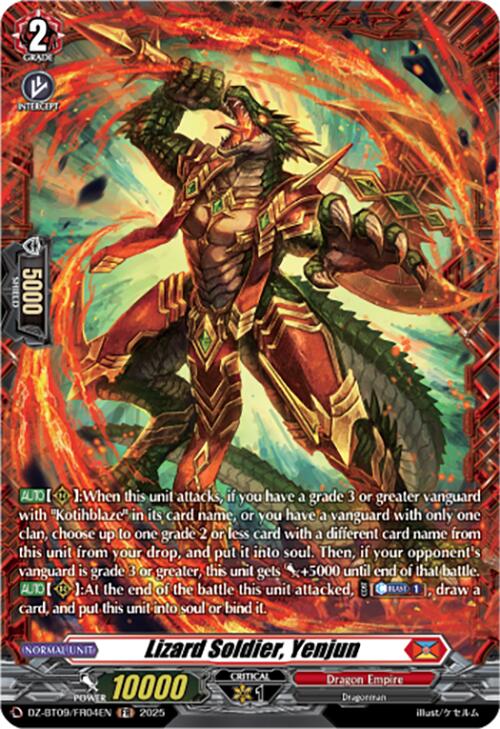 Lizard Soldier, Yenjun (DZ-BT09/FR04EN) [Super Brave Detonation] | Total Play