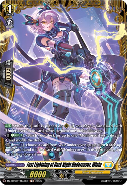 Fast Lightning of Dark Night Undercover, Wiola (DZ-BT09/FR33EN) [Super Brave Detonation] | Total Play