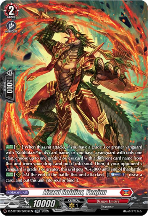 Lizard Soldier, Yenjun (DZ-BT09/SR07EN) [Super Brave Detonation] | Total Play