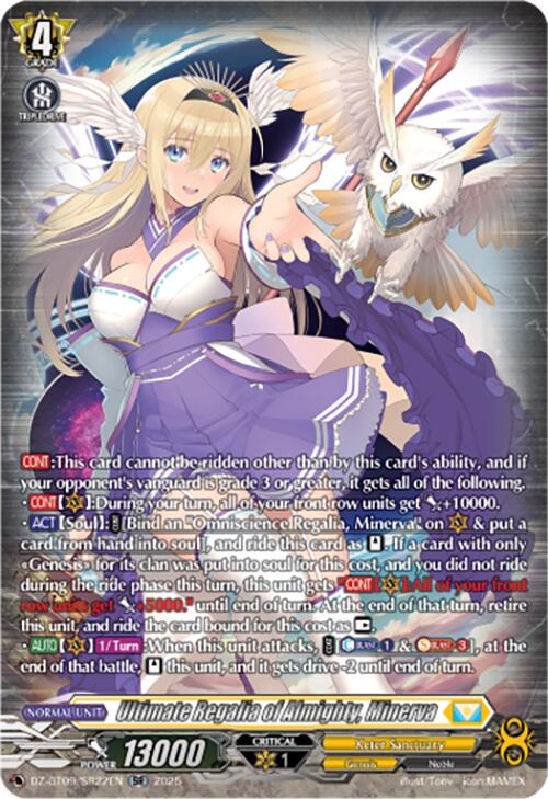Ultimate Regalia of Almighty, Minerva (DZ-BT09/SR22EN) [Super Brave Detonation] | Total Play