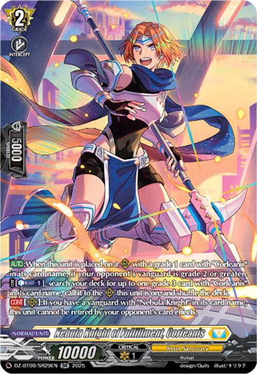 Nebula Knight of Fulfillment, Corleanis (DZ-BT09/SR29EN) [Super Brave Detonation] | Total Play