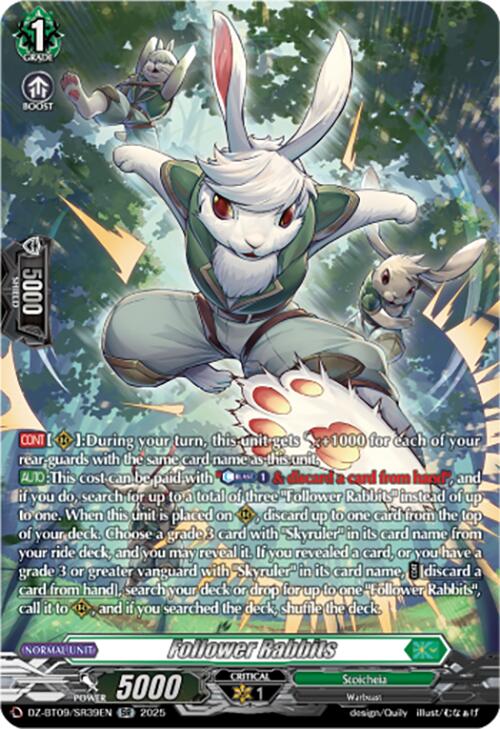 Follower Rabbits (DZ-BT09/SR39EN) [Super Brave Detonation] | Total Play