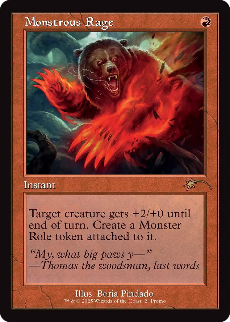 Monstrous Rage (Retro Frame) [Standard Showdown Promos] | Total Play