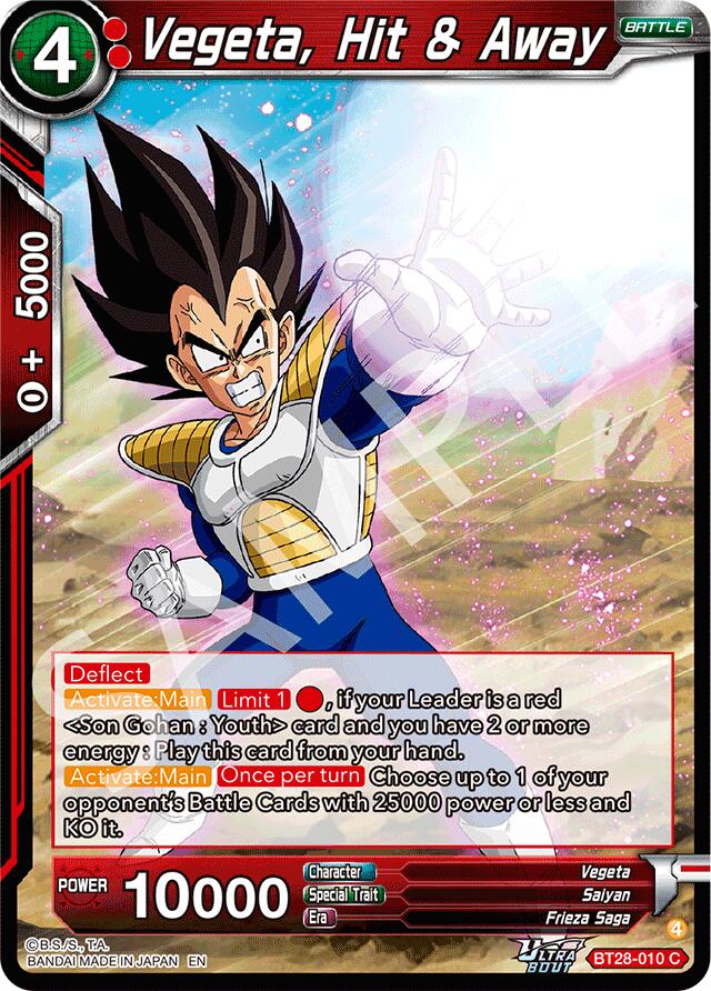 Vegeta, Hit & Away (BT28-010) [Prismatic Clash] | Total Play